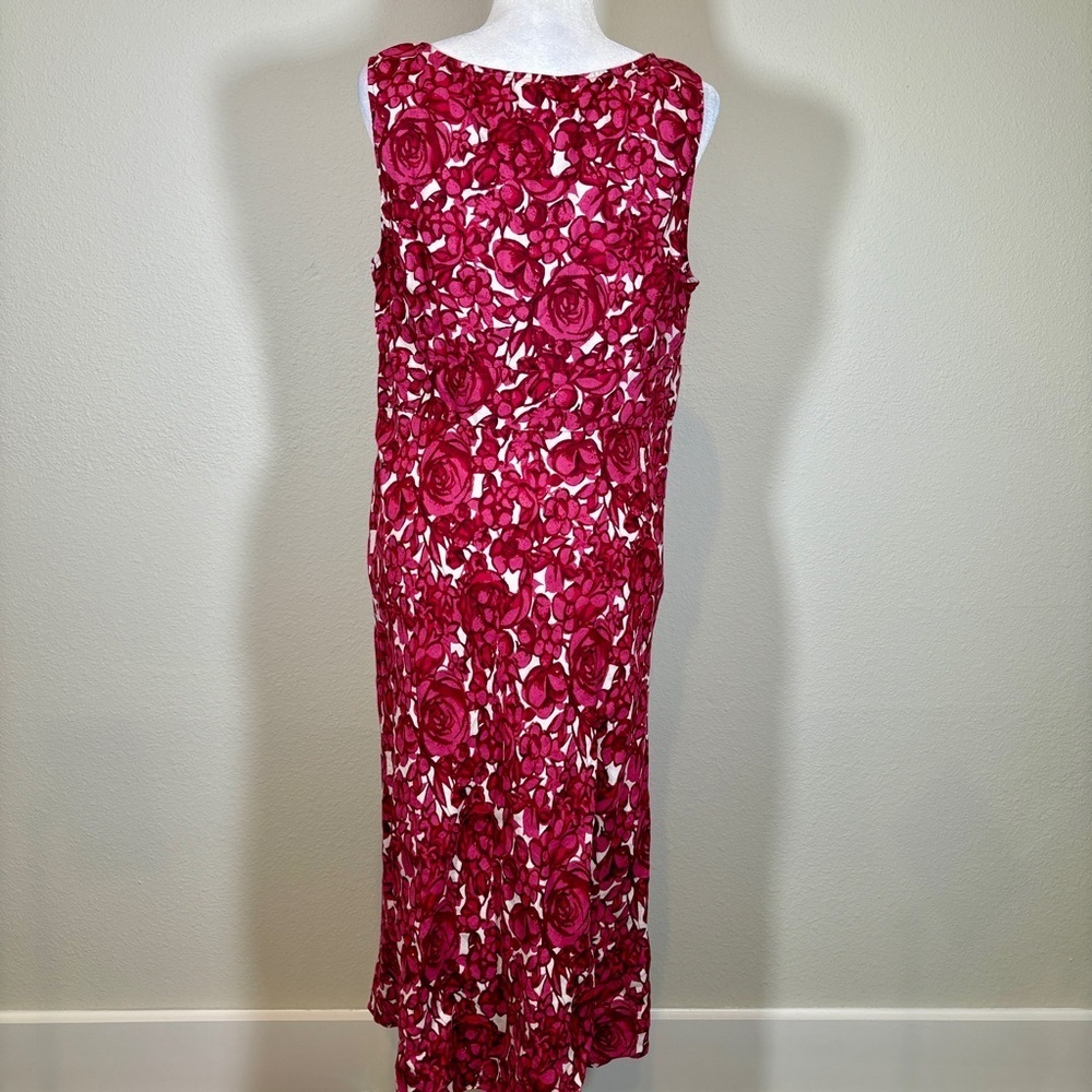 EAST Floral Linen A-Line Midi Dress Size 16 - Picture 3 of 8